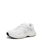 DREAM PAIRS Men's Retro Fashion Sneakers Classic Comfortable Casual Lifestyle Walking Tennis Shoes,Size 9.5,White,SDFN2428M