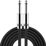 Guitar Cable 20ft New bee Electric Instrument Cable Bass AMP Cord 1/4 Straight to Straight for Electric Guitar, Bass Guitar, Electric Mandolin, Pro Audio, Black
