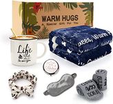 Get Well Soon Gifts for Women - Warm Hugs Gift Throw Blanket for Mom & Friend - After Surgery Recovery Care Package for Women - Dream Courage Energy Strength Love Hope Healing Positive Thought Basket