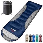 rioyalo 0 Degree Winter Sleeping Bags Adults Camping -Temp Range (5F – 32F) Portable Waterproof Compression Sack- Cold Weather Sleeping Bags Big and Tall in Env Hoodie: Hiking Backpacking 4 Season