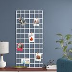 Art Street DIY Metal Photo Grid Wall for Photo Hanging,Photo Collage, Wall Decoration with Photo Clips (White, 2 ft x 1 ft)