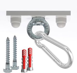 GOOD YOURKON STUFF Chemnitz Support de plafond pour sacs de frappe et plus encore jusqu'à 140 kg Blanc poudré – Idéal comme suspension pour fauteuil suspendu, serviette de yoga, fixation de voile