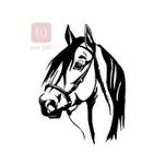 ISEE 360® Horse Car Sticker for Stylish Look of Car, SUV, 1 Piecs. Black Colour. L x H (25.05 cm x 25.05 cm)
