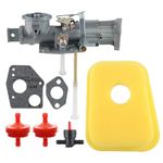 AUTOKAY Compatible for Carburetor for Briggs & Stratton 299437 130201 130202 130203 130205 130206 Carburetor Replaces 297599 with Fuel Filter