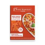 Pink Harvest Farms Red Lentil Fettuccine Pasta | No Rice - No Maida | Vegan | Gluten Free | High Protein | Keto | 200gm Pack (Pack of 1)