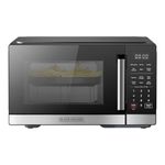 BLACK+DECKER 5-in-1 Microwave Oven with Air Fry, Combi, Bake, Roast, and Convection Cooking, 0.9 cu. ft. Countertop Microwave, Stainless Steel, 900 Watts, Child-Lock, ES9P032NA-CA