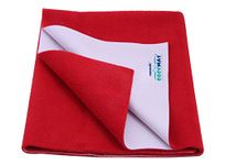 Newnik Baby Mat Waterproof dry sheet/Reusable Absorbent Sheets/Underpads (Size: 70cm X 50cm) Cherry Red, Small