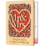 Wedding Card, Personalised Bamboo Congratulations Wedding Card for Bride Groom, Wedding Day Card, Mrs and Mrs Wedding Card, Wedding Greeting Card, Just Married Card, Wedding Gifts Idea