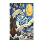 JUMBEAR Starry Night Kitchen Dish Towel Soft Absorbent Reusable Dishcloths Hand Towel Tea Towels and Table Decoration Towels 28 x 18 Inch 1PCS