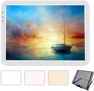 A3 Rechargeable Light Pad with Metal Stand - Sponake Portable Wireless Light Board/Box for Tracing Diamond Painting, Weeding Vinyl, Drawing Copy, 3 Color & 6 Level Adjustable Brightness Super Bright