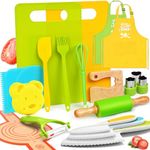 Montessori Kitchen Tools for Toddlers-Kids Cooking Sets Real-Toddler Safe Knives Set (21pcs)