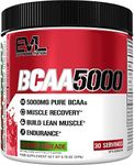 Evlution Nutrition BCAA5000 Powder - EVL BCAA Pre Workout Powder for Sustainable Energy and Mental Focus plus Post Workout Recovery Support (30 Servings) - Cherry Limeade