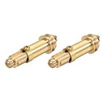 uxcell Pop Up Bolt Basin Bath Sink Drain Waste Click Clack Brass Push Spring Plug 2Pcs