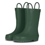 Lone Cone Premium Natural Rubber Rain Boots for Toddlers and Kids with Solid Design, Leap Frog Green, 10 Toddler