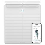 WITHINGS Body Scan - Connected WiFi Scales to Improve Your Health, BIA Personal Scale, Body Composition Analysis, Body Fat, Muscle Mass, Water Percentage, Electrocardiogram, White