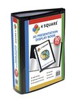 A5 Display Book - 80 Pockets (160 Sides) Black Presentation Display Book Folder Folio for Professionals, Business, Students, Projects, School, Colleges, Home, Office by 4 Square - 89039 (1 Book)