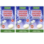 Vapour Shower Tablets 3 Packs of 3 Tablets, Contains Menthol, Eucalyptus and Camphor