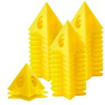 32Pcs Painting Pyramids Yellow Perforated Woodwork Paint Stands painters tripod Triangular Plastic Foot Stand