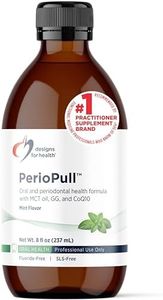 Designs for Health PerioPull - Pulling Oil for Teeth and Gums, Fresh Breath - Oil Pull with MCT Coconut Oil, GG, Bromelain & Coenzyme Q10 to Support Oral Health - Fresh Mint Flavor Oral Rinse (8oz)