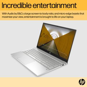 HP Pavilion 15.6" Laptop – Ryzen 7, 16GB RAM, 512GB SSD, FHD, Silver