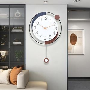 Dankeit Wall Clock,Decorative Wall Clocks with Pendulum,Silent Quality Quartz Wall Clock Battery Operated,Large Wall Clock for Living Room,Kitchen,Home,Bathroom,Bedroom Wall Decor,13x20inch