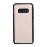 Venito Lucca Leather Case Compatible with Samsung Galaxy S10e (5.8 inch) – Disinfected with a UV Sanitizer – Extra Secure with Padded Back Cover - Nude Pink