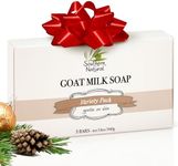 Southern Natural Goat Milk Soap Bar (Variety 3 Pack) Lavender, Oatmeal Milk & Honey, Rosemary Mint - For Dry Sensitive Skin. For Men, Women, Kids & Baby. Great For Face and Body.