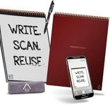 ROCKETBOOK Flip - Letter A4 Size Scarlett - Smart Infinitely Erasable Wirebound Notepad - Lined/Dot Grid - includes Pilot FriXion Pen and Wipe