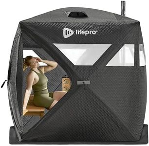 Lifepro ZenZone Outdoor Sauna Tent – Portable Wood Burning with Stove – 4 Person Steam & Dry Sauna for Camping, Backyard, Home Gym – Heavy Duty Oxford Cloth & Carbon Steel Stove