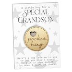 Maise & Rose Pocket Hug For Grandson Token | Gift For Grandson | Thinking Of You | Miss You | Birthday | Moving | Cheer Up Gift | Pick Me Up | GRDTKN