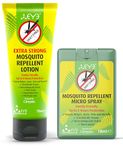 THEYE Mosquito Repellent Spray + Cream Travel Size Pack - Natural Insect Repellent Spray & Cream with No Deet, Preservatives or Other Chemicals, for Kids & Sensitive Skin (75ml Lotion + 18ml Spray)