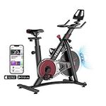 Yesoul S3 Black Exercise Bike For Home Smart White Cycling Bike Magnetic Resistance For Gym Electric Stationary Bike Bluetooth Heart Rate For Women Apartment Workout Bike For Fitness