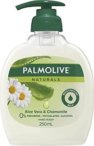 Palmolive Naturals Liquid Hand Wash Soap, 250mL, Aloe Vera & Chamomile Pump, No Parabens Phthalates or Alcohol