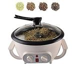 Home Coffee Roaster, Household Electric Coffee Bean Baker Nut Peanut Cashew Chestnuts Roasting Machine Adjustable Temperature 1.6 Pounds Capacity for Cafe Shop/Home No Stovetop Required (with Timer)