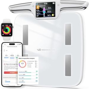 Wonder Core FitSpec 55 Metrics 8 Electrode Smart Body Fat Scale for Body Weight Scale, Digital Bathroom Scale Bluetooth Accurate Body Fat Measurement Device for BMI Muscle Mass Body Composition Tool