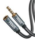 FEDUS 3.5 mm Male to Female Aux Extension Audio Cable with Microphone Nylon Braided 1 Meter TRRS 4 Pole Stereo Audio Extender Cord Aux Cable for Car, Aux Cable for Speakers, Earphone Headphone,Phone