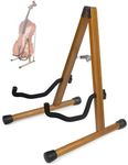 MUSO Cello Stand with Bow Holder,A-Frame Floor Stand with Padded Foam, Handcrafted Cello Rack Fits 1/2, 3/4, 7/8, 4/4 Full-Size and Guitar, Instrument Holder for Home and Studio Display