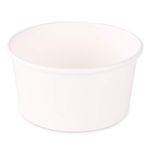 GSM Brands Paper Ice Cream Cups - 100-Count - 5 oz Disposable Dessert Bowls for Hot or Cold Food, 5-Ounce Party Supplies Treat Cups for Sundae, Frozen Yogurt, Soup, White