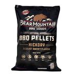 Bear Mountain Premium BBQ Woods 100 Percent All Natural Hardwood Hickory Pellets, Perfect for Pellet Smokers & Grills for Wood-Fired Flavor, 20 Lb Bag