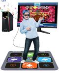 Acelufly USB Dance Mat for Kids - PC Plug and Play PlayMat with Dancing Game Software, 7 Challenge Modes, 245 Built-in Songs, Non-Slip Indoor Fitness Mat, Gift for Boys, Girls, Adults(Black)