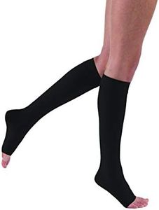 JOBST Relief Knee High 30-40 mmHg Compression Stockings, Open Toe, Black, X-Large