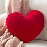 Ashler Red Heart Shaped Throw Pillo