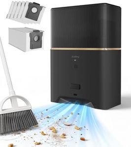 Ezzomy Touchless Vacuum Automatic Dustpan, Bagged Design with Replaceable Dust Bags, Up to 3-Month No Cleaning, 26,000Pa Powerful Suction, One-Touch Auto & Manual Mode for Pet Hair Kitchen & Salon