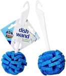 COMPAC HOME Dish Wand China Durable Foam Sponge Petals Brush and Clean Dishes, Pots, Bottles, & Glassware, 2 Count