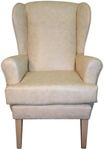 Generic Wing Chair Orthopaedic High back Lumbar Support High seat Chair 21"" wide seat (cream)
