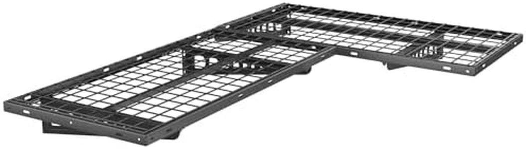 FLEXIMOUNTS 2-Pack 2x4ft Corner Wall Shelving Garage Storage Rack, 24-inch-by-48-inch Floating Shelves, Black