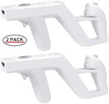 EuroBird Shooting Game Wii u Zapper Gun Grip-suitable for Nintendo Wii Nunchuk Remote Controller (White Set of 2)&Nintendo Hunting Guns for Wii Accessories (White)