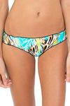 Luli Fama Women's Caribe Mon Amour Full Ruched Back Bikini Bottom, Multi, Medium