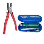 Eastman Tool Kit Set | Combo Pack of 2 |Combination Plier 1Pcs 6/150Mm, for All Electrical Applications and Screwdrivers Set Of 6 Pcs, (Set of 7 pcs Tool kit)