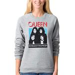 Queen Graphic Sweatshirt Freddie Mercury Shirt Women Vintage Music Long Sleeve Tee top (Grey, S)